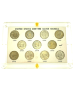 Vereinigte Staaten Kriegszeit Silber Nickels 11 Münze Set Capital Halter... - $238.24