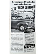 (2)1941 Print Ads-STUDEBAKER CHAMPION-TRUCK-1941 Print Ads-Gas Saving Vi... - $23.16 CAD