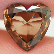 Heart Shape Diamond Real Natural Fancy Brown Color Loose 1.31 Carat SI1 DGI Cert - £627.37 GBP