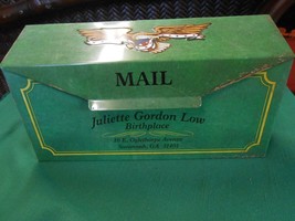 Great GIRL SCOUTS Collectible TIN MAIL BOX &quot;Juliette Gordon Low Birthplace&quot; - $17.41