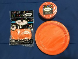 Orange Colored Party Supply Lot *NEW* f1 - £9.15 GBP