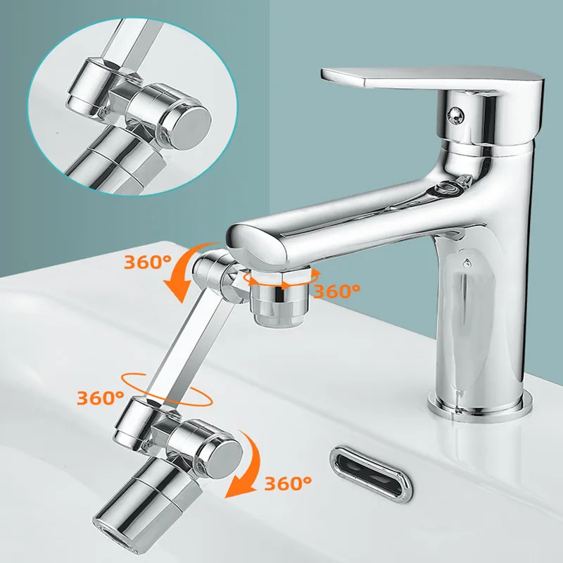 Play 1440° Rotatable Splash Filter Universal Kitchen Washbasin Faucet Sprayer He - £23.17 GBP