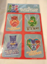 PJMASKS PJ MASKs 32 Classroom Valentines Cards 32 Sticker cards New - £3.87 GBP