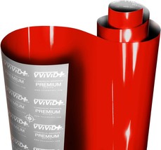 Vvivid+ Ultra Gloss Racing Red Vinyl Car Wrap Premium Paint, 1.5Ft X 5Ft - $31.64