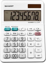 Calculator, Sharp El-310Wb, White, 3 Point 125, 3 Point 38 X 4 Point 75 X 1 - £33.54 GBP