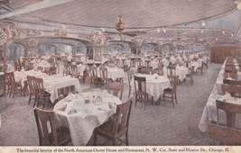 North American Oyster House Restaurant Chicago Illinois IL 1910 Postcard A22 - £2.38 GBP