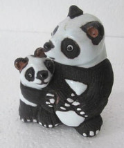 1970&#39;s Vintage Unique Mother &amp; Child Panda Bear&#39;s Handmade Ceramic with Pottery  - £54.72 GBP