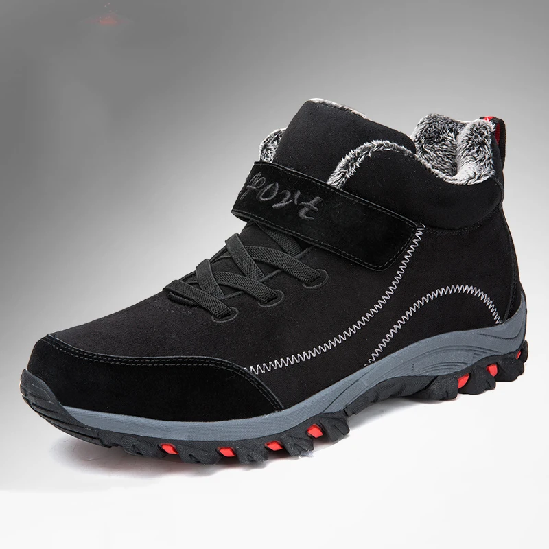 Winter Men Boots Waterproof Snow Boots Man Warm Plush Hiking Sneaker Foo... - $49.74