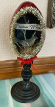 SCF Diorama Egg Christmas Wishes bird Pedestal table decor - £17.46 GBP