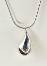 Silpada Sterling Silver Teardrop Pendant Snake Chain Necklace 17&quot; Retire... - £22.71 GBP