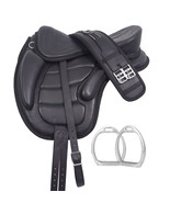Treeless Leather Softy Horse Riding Saddle &amp; Tack Size 13&quot; to 18&quot; Inch - $215.04 CAD+