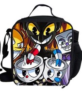 3pcs/set Cuphead Mugman Backpack Boys Girls Students School Bags Lunch Bag Penci - £38.48 GBP