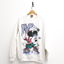 Vintage Walt Disney Ice Skating Minnie Mouse Sweatshirt XL - £52.39 GBP