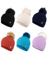 Pure Golf Ladies Greta Golf Waterproof Winter Bobble Hat. - $601.68 MXN