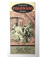 Italian Folonari Wines Fold Out Brochure 1960s Schieffelin &amp; Co Wine Dis... - $16.00