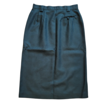 Breckenridge Petite Wool Skirt Women&#39;s 10 Green Pleated VTG Union Label ... - $22.76