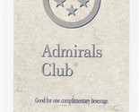 American Airlines Admirals Club Complimentary Beverage Card EXPIRED  - £14.21 GBP