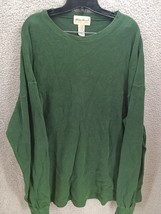 Eddie Bauer VTG Men&#39;s Pull-on Green Waffle Knit Long Sleeve Thermal sz XL - £19.42 GBP