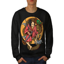 Wellcoda Sword Dragon Art Mens Sweatshirt, Knight Casual Pullover Jumper - £23.73 GBP+