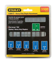 Stanley 27/64 in. W 18 Ga. Narrow Crown Heavy Duty Staple Assortment 350... - $19.95