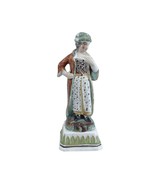 c1820 Staffordshire Pearlware Figure Girl 6.5&quot; tall with 2.5&quot; square base - £270.31 GBP