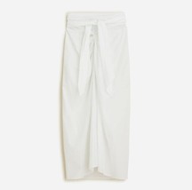 New J Crew Women White Convertible Beach Sarong Skirt Cotton Voile Sz XS S - £27.86 GBP