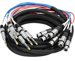 8 Channel 15&#39; XLR Female to 1/4&quot; TRS Audio Snake Cable - $94.99