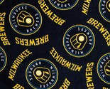 Milwaukee Brewers MLB Pro Baseball Team Fleece Fabric Print s60342bf - $12.97