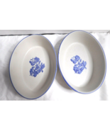 Pfaltzgraff Yorktowne Blue Floral Casserole/Bakers USA Stoneware 7 3/4&quot; ... - £15.71 GBP
