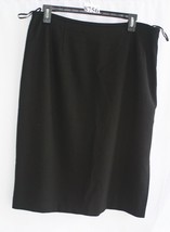 Kasper &amp; Company Black Skirt S 14 98 Wool 2 Lycra #8756 - £14.07 GBP