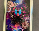 Fantasy Butterfly Galaxy 100&#39;s Size Cigarette Case with Built in Lighter - $21.73