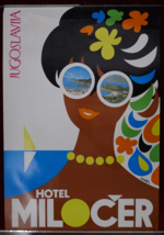 Original Poster Yugoslavia Milocer Hotel Montenegro Aleksandar Klas - £50.35 GBP