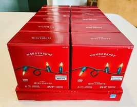 12x Wondershop Clear Mini Lights Indoor/Outdoor 100 Count 24&#39; 8&quot; New - £87.52 GBP