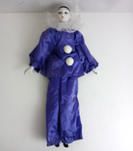 Vintage Pierrot Harlequin Jester Clown 17&quot; Collectible Figurine - £11.52 GBP
