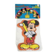 VINTAGE WALT DISNEY MAGNETIC MEMO HOLDER MICKEY MOUSE BASEBALL NOS NEW S... - $14.25