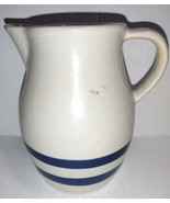 Robinson Ransbottom Pitcher 1 Quart Roseville Ohio Pottery Vintage Blue ... - £13.07 GBP