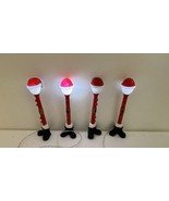 Lemax Santa Street Lamp Set 64067 Lighted Accessory 4 Lights - $15.11