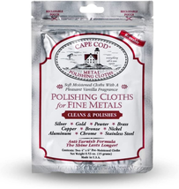 Cape Cod Polishing Cloths for Fine Metals | Jewelry Cleaner and Tarnish Remover  - £9.90 GBP