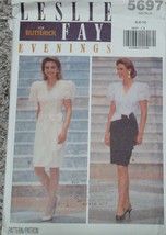 Butterick Designer Leslie Fay Draped evening dress pattern 5697 size 6-10 UNCUT - £7.99 GBP