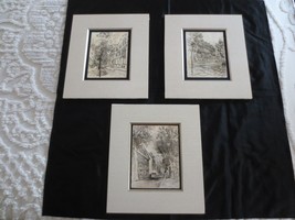 3 Matted Streets Of Philadelphia Prints For Gail Gray Home--12-3/4&quot; X 15-1/4&quot; Ea - £28.71 GBP