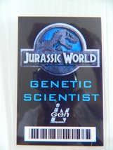 Halloween Costume Movie Prop - Id Security Badge Jurassic World (Genetic Scienti - £10.35 GBP