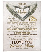 To My Wife I Love You Vintage Custom Blanket Fleece Christmas Gift From ... - $33.28+