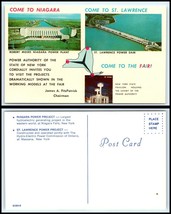 NEW YORK Postcard-New York State Pavilion, Worlds Fair, St. Lawrence, Niagara 44 - £2.31 GBP