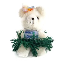 HAWAII Teddy Bear Vintage stuffed Animal 1977 Dakin Keiki Toys Grass Skirt Hula - $22.44