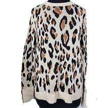 Cheetah Print Long Sleeve Sweater Size Large - £19.38 GBP