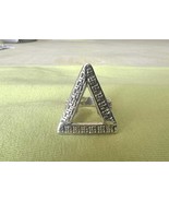 Triangle Sterling Ring, Sterling Silver Ring, Geometric Ring, Stackable ... - $49.99