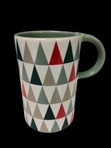 Starbucks 2017 Limited Triangle Tree Holiday Coffee Tea Mug Cup Ceramic Art Deco - £14.28 GBP