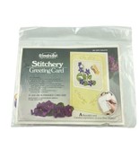 Wonderart Stitchery Greeting Card Kit 5979 Embroidery Violets Butterfly - £15.10 GBP