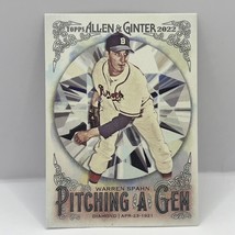 2022 Topps Allen &amp; Ginter Warren Spahn Pitching a Gem PAG-2 Boston Braves - £1.54 GBP