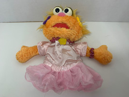 Gund Sesame Street Zoe 2003 hand puppet pink ballet tutu dress plush 75859 - $7.91
